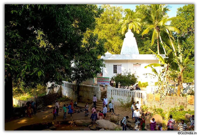 Perantalapalli Shiva temple among trees, a stop on the Papikondalu boat tour